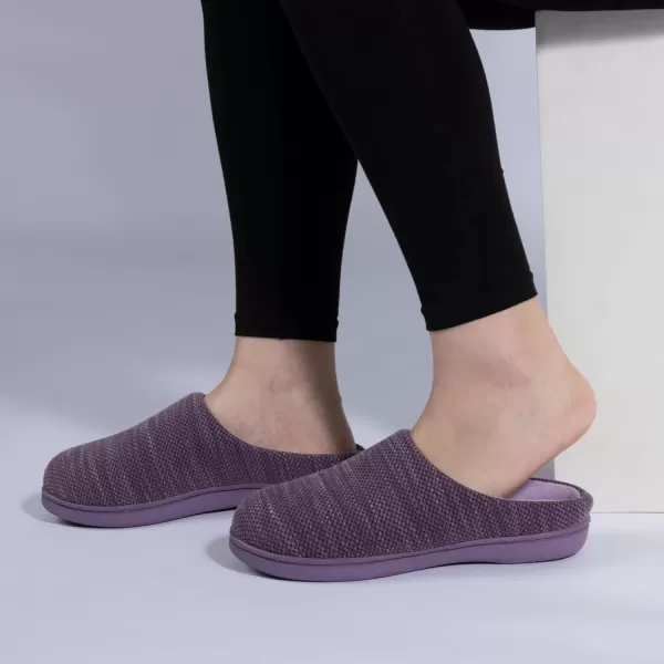 imageRockDove Womens Birdseye Knit Memory Foam SlipperEggplant