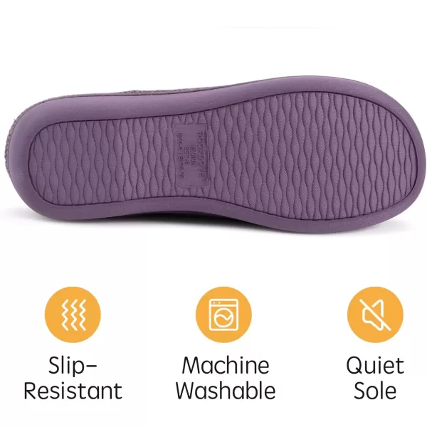 imageRockDove Womens Birdseye Knit Memory Foam SlipperEggplant