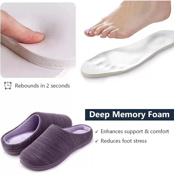 imageRockDove Womens Birdseye Knit Memory Foam SlipperEggplant