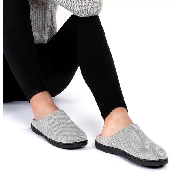 imageRockDove Womens Birdseye Knit Memory Foam SlipperGreyPink