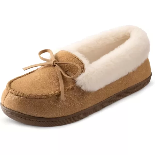 imageRockDove Womens Caroline Glittered Moccasin SlipperTan