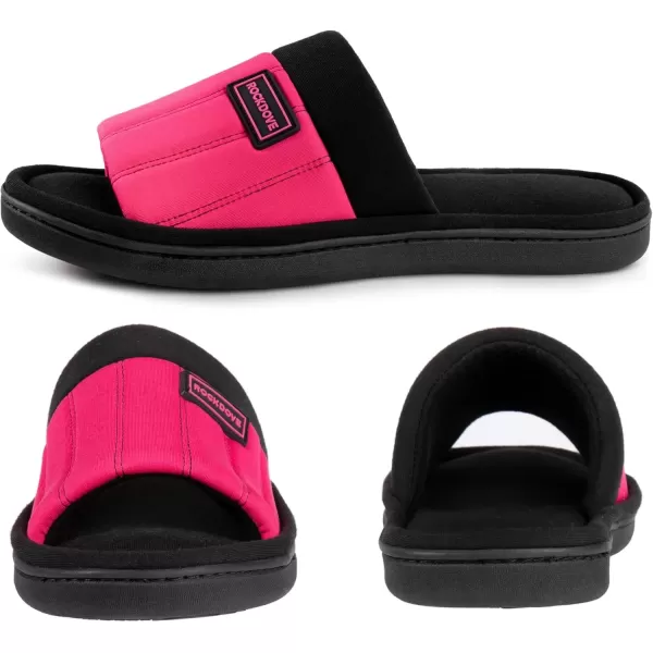 imageRockDove Womens Cassidy TwoTone Memory Foam Slide SlipperHot Pink