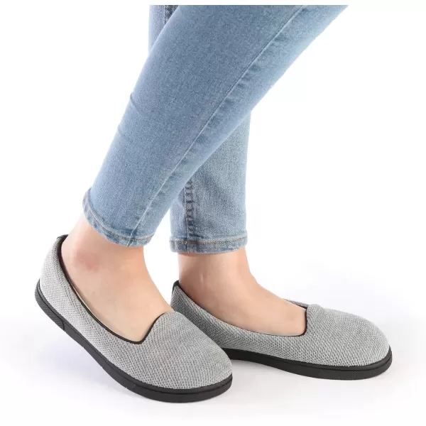imageRockDove Womens Chenille Lightweight Closed Back SlipperLight Grey