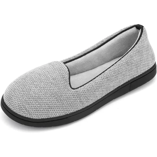 imageRockDove Womens Chenille Lightweight Closed Back SlipperLight Grey