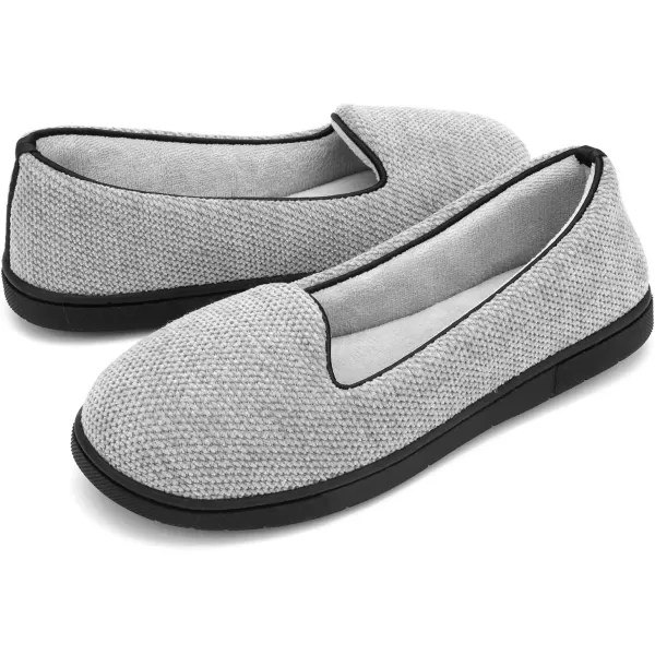 imageRockDove Womens Chenille Lightweight Closed Back SlipperLight Grey