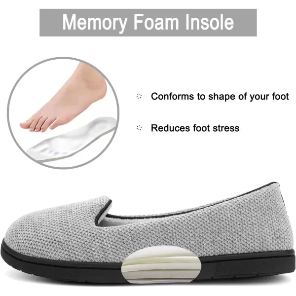 imageRockDove Womens Chenille Lightweight Closed Back SlipperLight Grey