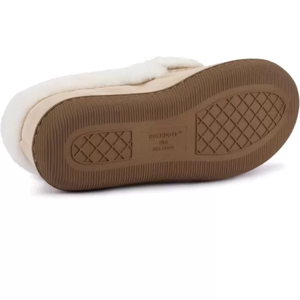 imageRockDove Womens Faux Fur Lined Micro Suede Moccasin SlipperBeige
