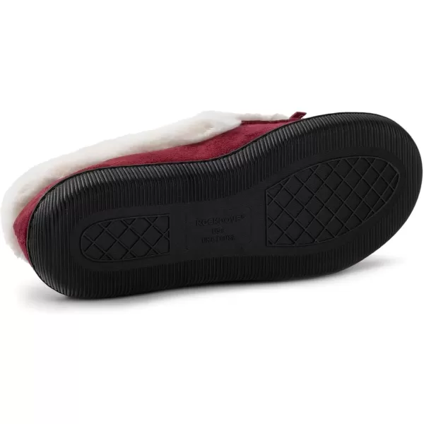 imageRockDove Womens Faux Fur Lined Micro Suede Moccasin SlipperWine