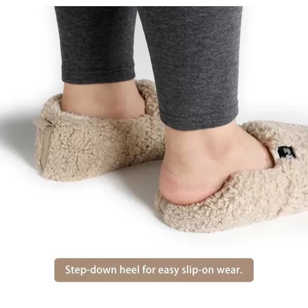 imageRockDove Womens Faux Shearling Closed Back Slipper with Memory FoamBeige