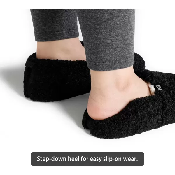 imageRockDove Womens Faux Shearling Closed Back Slipper with Memory FoamBlack