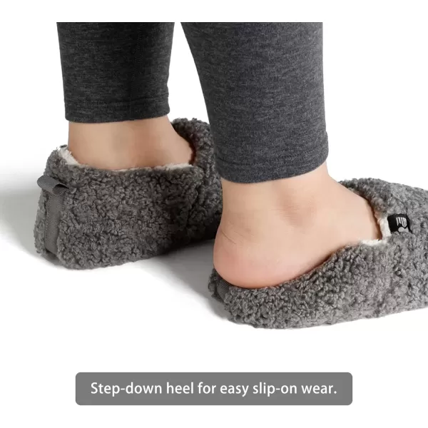 imageRockDove Womens Faux Shearling Closed Back Slipper with Memory FoamCool Grey