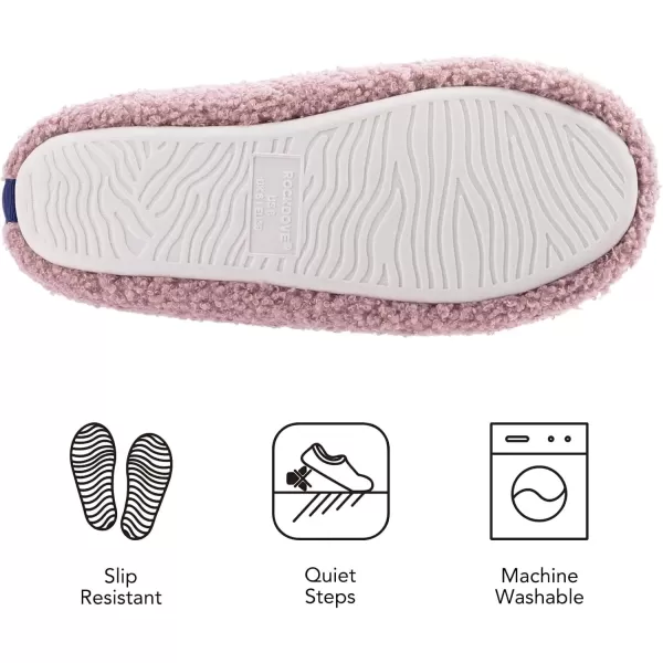 imageRockDove Womens Serenity Closed Back Fleece SlipperFoxy Pink