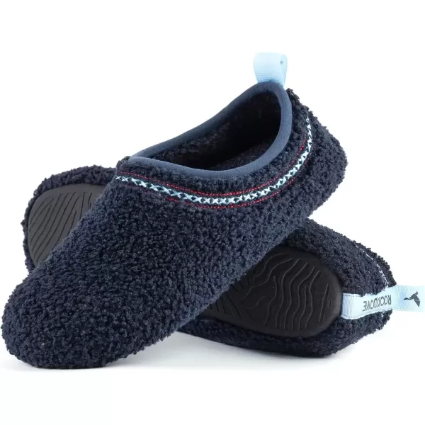 imageRockDove Womens Serenity Closed Back Fleece SlipperNavy