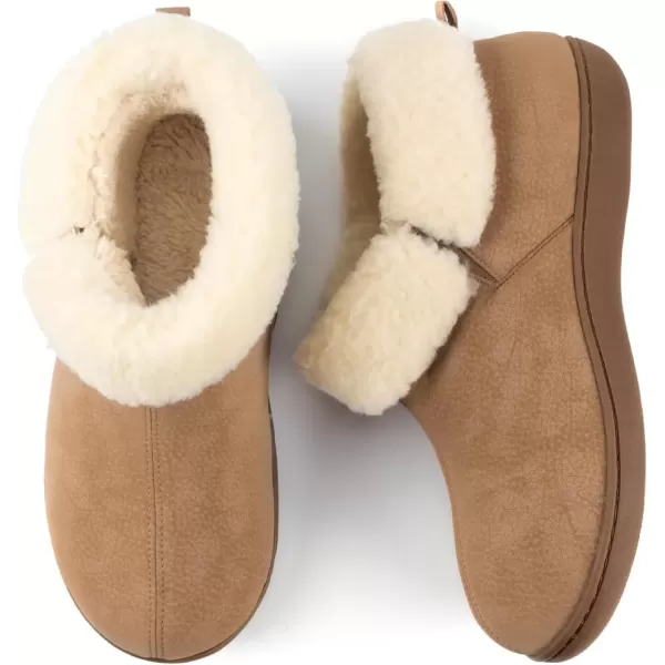 imageRockDove Womens Sierra Faux Leather Bootie SlipperBeige