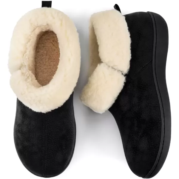 imageRockDove Womens Sierra Faux Leather Bootie SlipperBlack