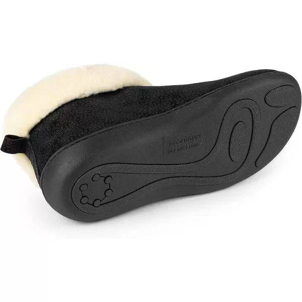 imageRockDove Womens Sierra Faux Leather Bootie SlipperBlack