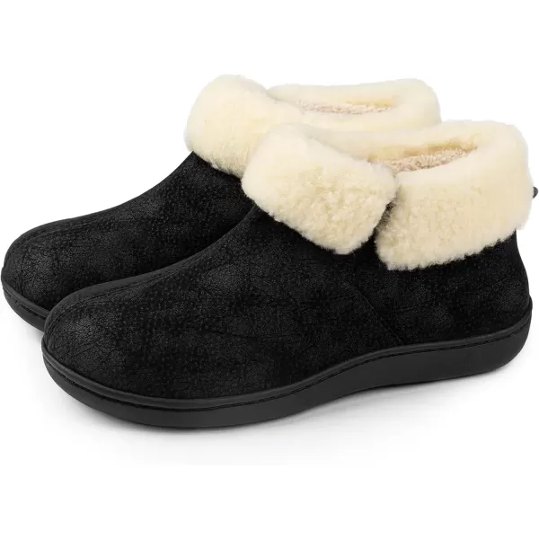 imageRockDove Womens Sierra Faux Leather Bootie SlipperBlack