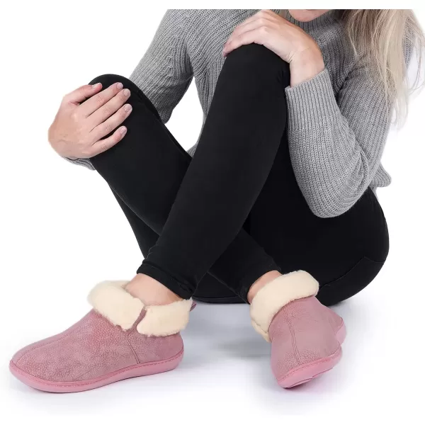 imageRockDove Womens Sierra Faux Leather Bootie SlipperPink