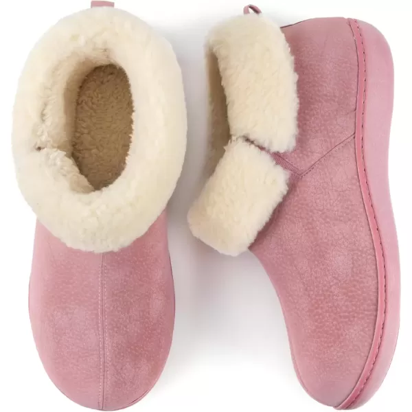 imageRockDove Womens Sierra Faux Leather Bootie SlipperPink
