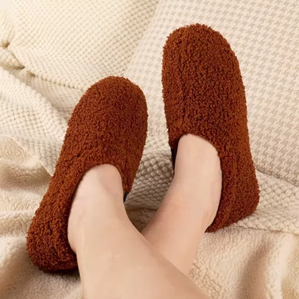 imageRockDove Womens Teddy Fleece Closed Back Indoor SlipperBrown