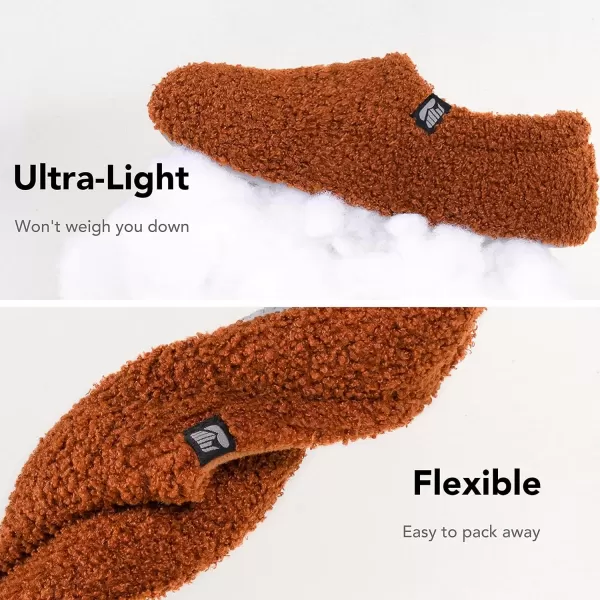 imageRockDove Womens Teddy Fleece Closed Back Indoor SlipperBrown