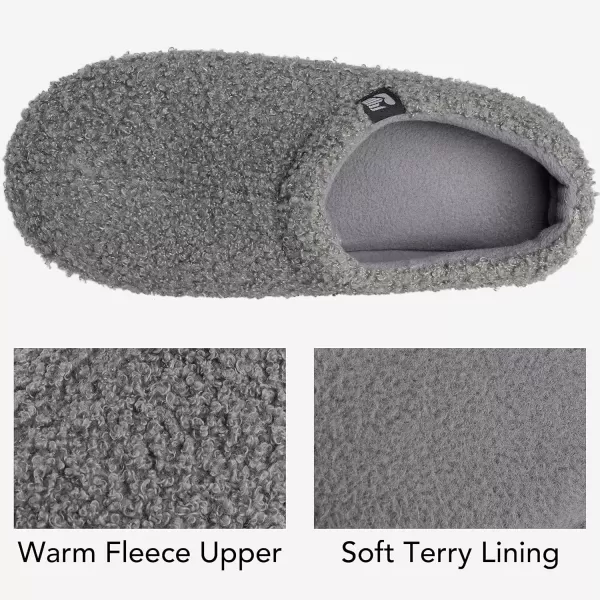imageRockDove Womens Teddy Fleece Closed Back Indoor SlipperDark Gray
