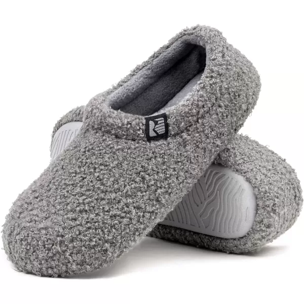 imageRockDove Womens Teddy Fleece Closed Back Indoor SlipperDark Gray