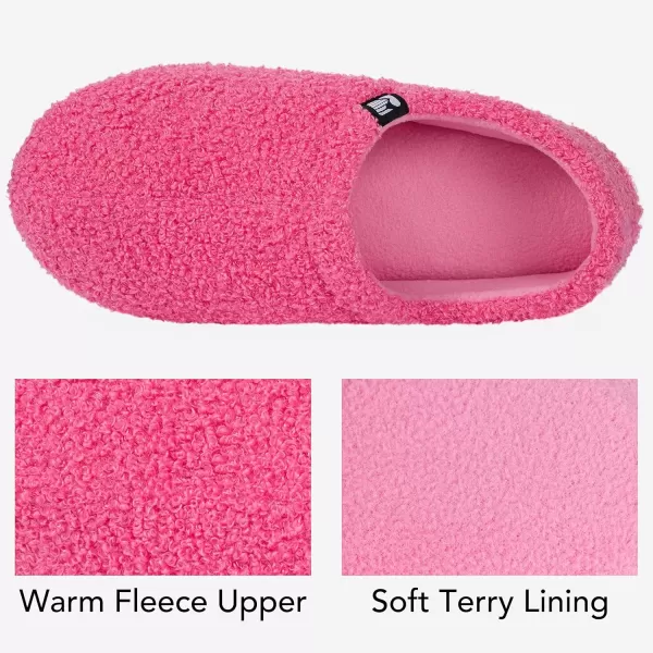 imageRockDove Womens Teddy Fleece Closed Back Indoor SlipperHot Pink