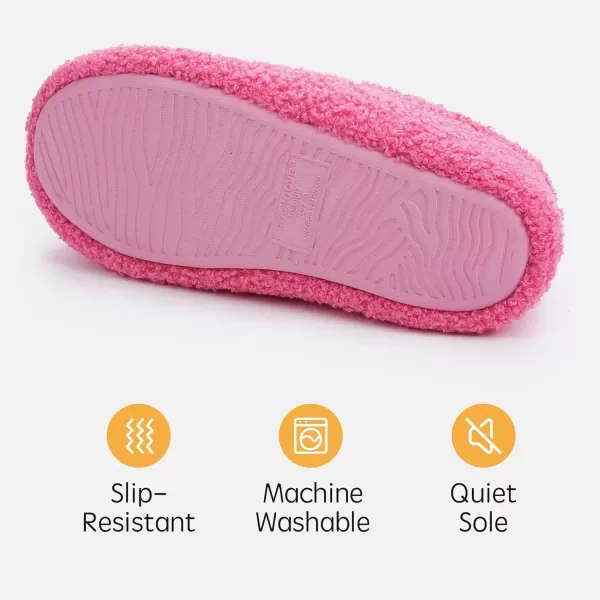 imageRockDove Womens Teddy Fleece Closed Back Indoor SlipperHot Pink