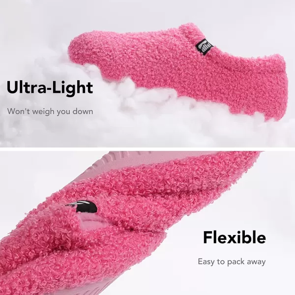 imageRockDove Womens Teddy Fleece Closed Back Indoor SlipperHot Pink