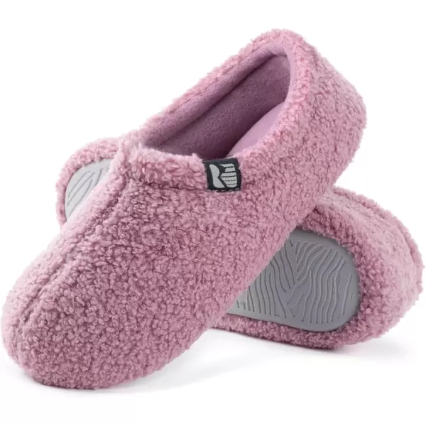 imageRockDove Womens Teddy Fleece Closed Back Indoor SlipperLavender