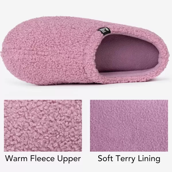 imageRockDove Womens Teddy Fleece Closed Back Indoor SlipperLavender