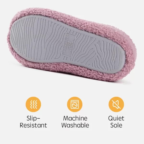 imageRockDove Womens Teddy Fleece Closed Back Indoor SlipperLavender
