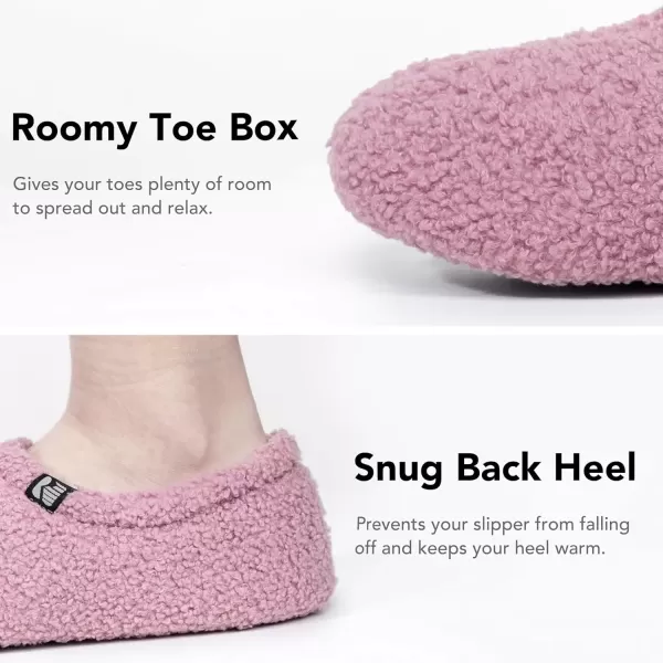 imageRockDove Womens Teddy Fleece Closed Back Indoor SlipperLavender