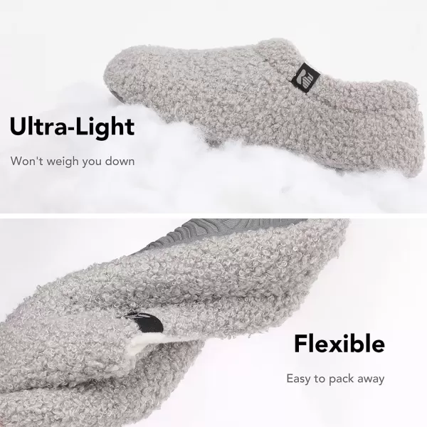 imageRockDove Womens Teddy Fleece Closed Back Indoor SlipperLight Gray