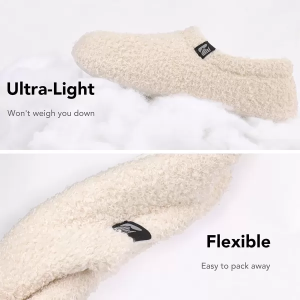 imageRockDove Womens Teddy Fleece Closed Back Indoor SlipperOffwhite
