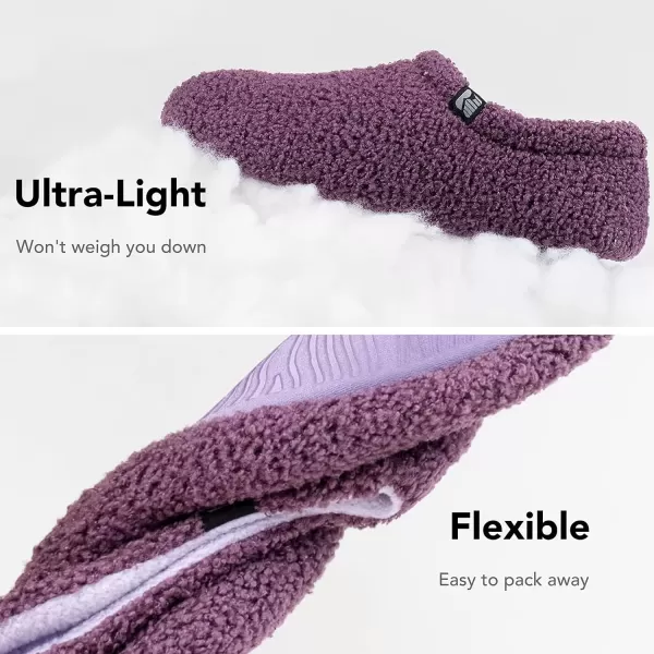 imageRockDove Womens Teddy Fleece Closed Back Indoor SlipperViolet