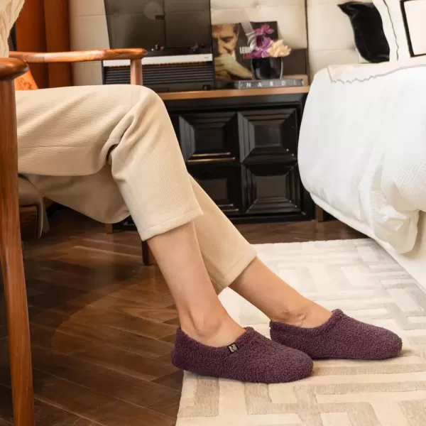 imageRockDove Womens Teddy Fleece Closed Back Indoor SlipperViolet