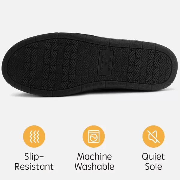 imageRockDove Womens TwoTone Hoodback Slipper with Removable InsoleDark Grey  Blue