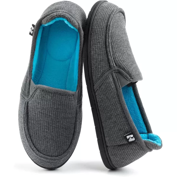 imageRockDove Womens TwoTone Hoodback Slipper with Removable InsoleDark Grey  Blue
