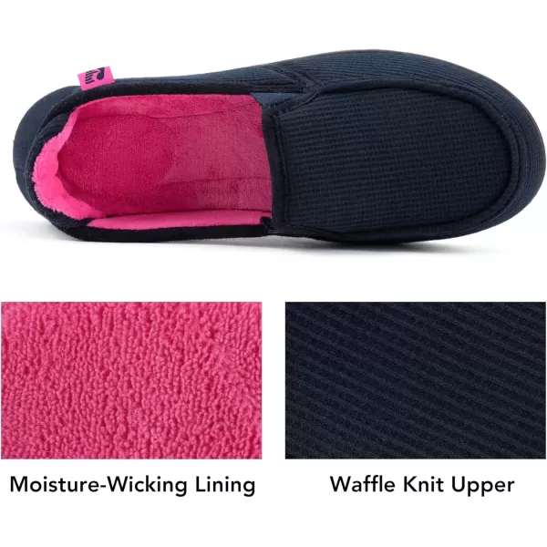 imageRockDove Womens TwoTone Hoodback Slipper with Removable InsoleDark NavyFuchsia