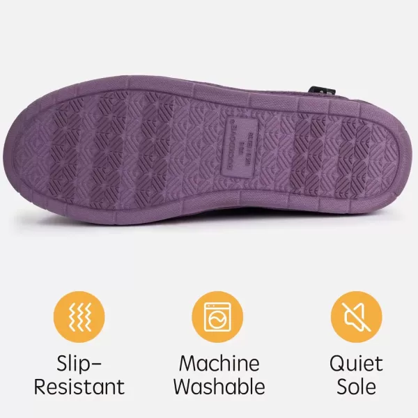 imageRockDove Womens TwoTone Hoodback Slipper with Removable InsoleEggplant