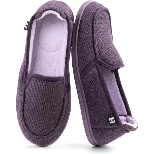 imageRockDove Womens TwoTone Hoodback Slipper with Removable InsoleEggplant