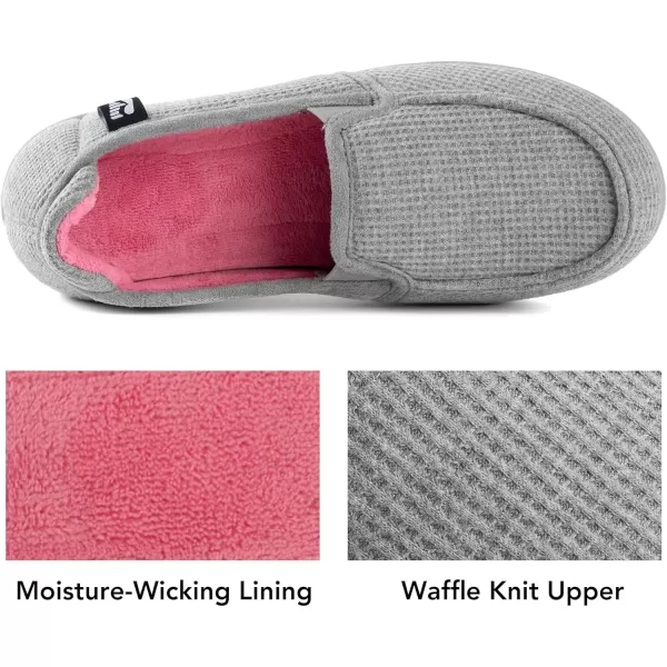 imageRockDove Womens TwoTone Hoodback Slipper with Removable InsoleGrey  Pink
