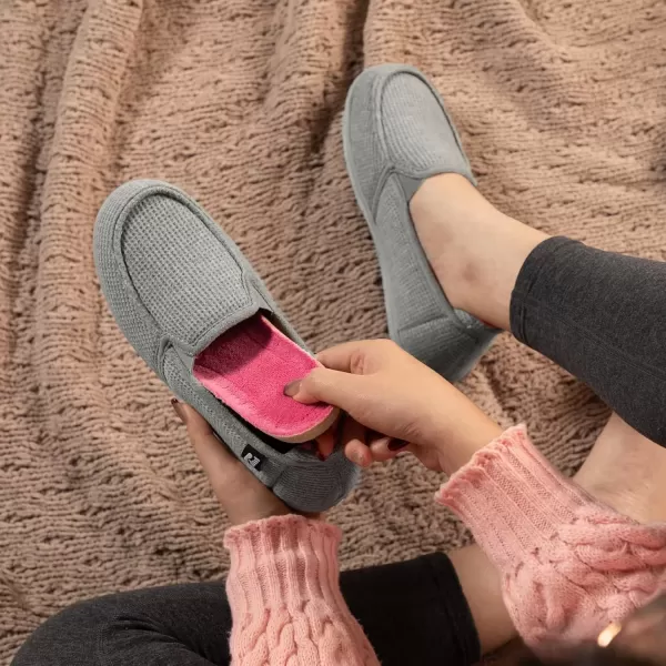 imageRockDove Womens TwoTone Hoodback Slipper with Removable InsoleGrey  Pink