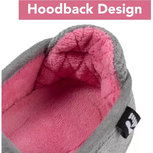 imageRockDove Womens TwoTone Hoodback Slipper with Removable InsoleGrey  Pink