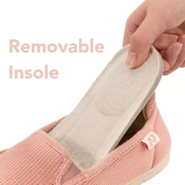 imageRockDove Womens TwoTone Hoodback Slipper with Removable InsoleSalmon