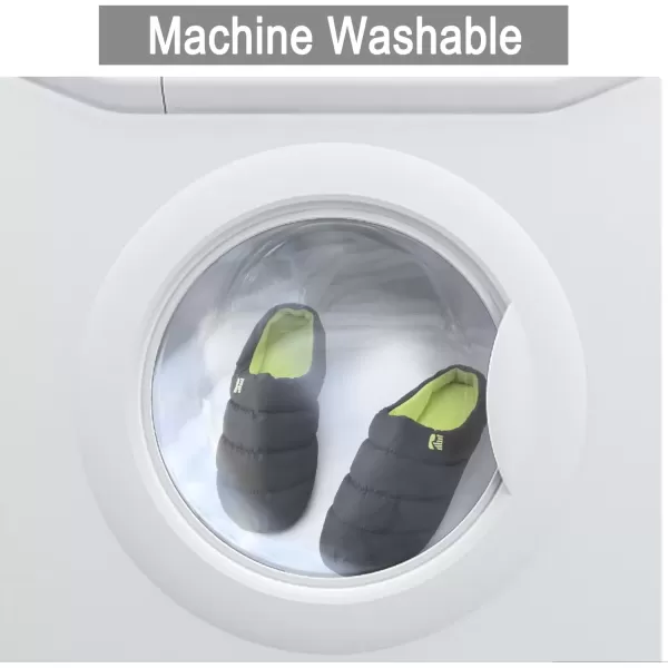 imageRockDove Mens Campground Memory Foam Down SlipperBlackLime