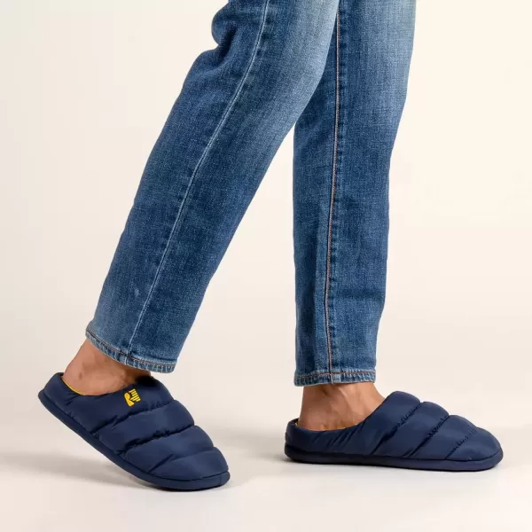 imageRockDove Mens Campground Memory Foam Down SlipperBlueMaize