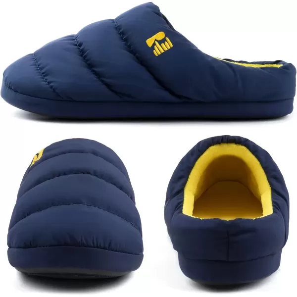 imageRockDove Mens Campground Memory Foam Down SlipperBlueMaize
